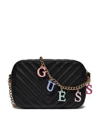 Guess Torebka Camera Bag J4GZ23 WFZL0 Czarny. Kolor: czarny. Materiał: skórzane