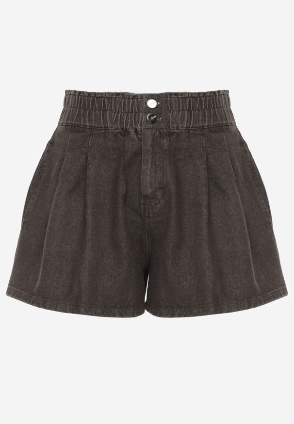 Born2be - Brązowe Bawełniane Szorty Casual Jeansowe o Luźnym Kroju Feanyre. Okazja: na co dzień. Stan: podwyższony. Kolekcja: plus size. Kolor: brązowy. Materiał: bawełna, jeans. Styl: casual