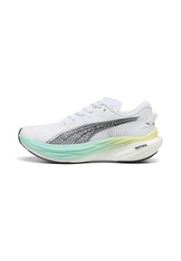 Damskie buty do biegania Puma Deviate Nitro 3. Okazja: na co dzień. Kolor: biały. Sport: bieganie, turystyka piesza