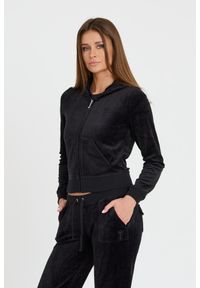Juicy Couture - JUICY COUTURE Czarna damska bluza Heritage Robyn, Rozmiar M. Kolor: czarny
