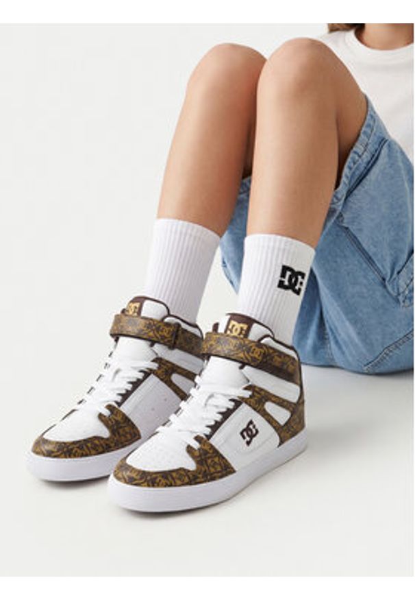 DC Shoes Sneakersy EO-PURE HIGH-TOP SE EV SN DC01796210 Biały. Kolor: biały. Materiał: materiał