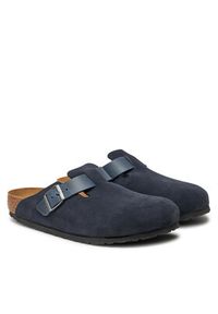 Birkenstock Klapki Boston Leve 1028210 Granatowy. Kolor: niebieski. Materiał: skóra, zamsz