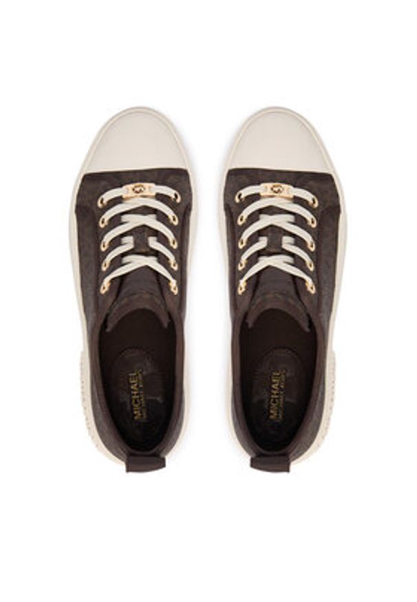 MICHAEL Michael Kors Sneakersy Emmy 43F5EYFS1B Brązowy. Kolor: brązowy. Materiał: materiał