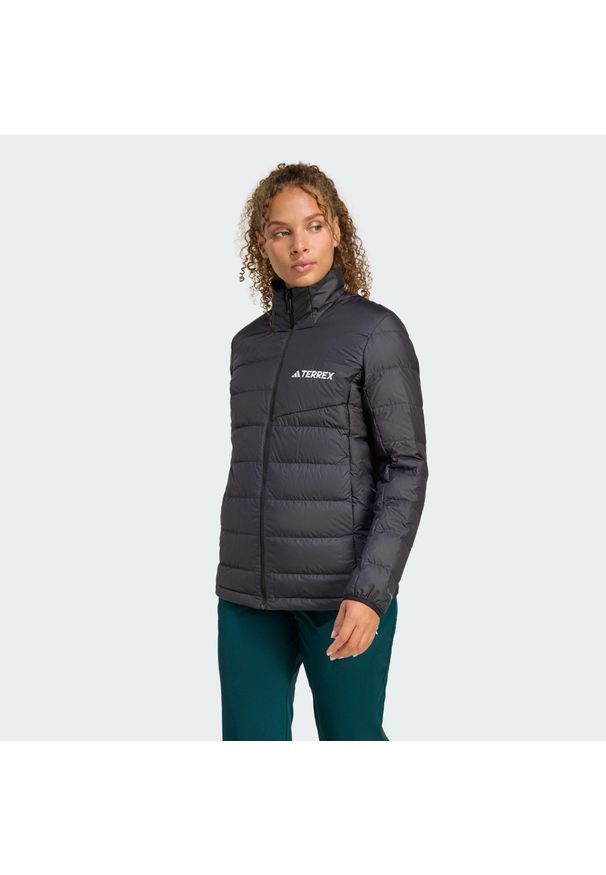 Adidas - Kurtka Terrex Multi Light Down CLIMAWARM. Kolor: czarny. Materiał: puch. Technologia: ClimaWarm (Adidas). Sport: turystyka piesza