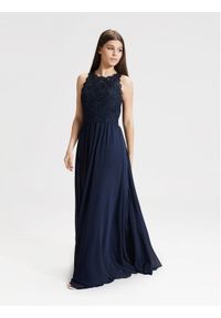 Swing Sukienka wieczorowa 5AG046HK Granatowy Regular Fit. Kolor: niebieski. Materiał: syntetyk. Styl: wizytowy