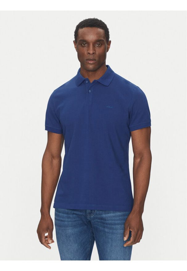 s.Oliver Polo 2138262 Niebieski Regular Fit. Typ kołnierza: polo. Kolor: niebieski. Materiał: bawełna