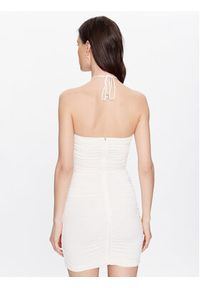 Elisabetta Franchi Sukienka koktajlowa AB-435-32E2-V400 Biały Slim Fit. Kolor: biały. Styl: wizytowy