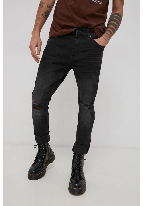 Only & Sons Jeansy Draper męskie. Kolor: czarny