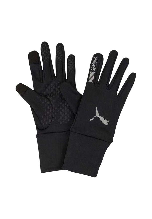 Puma - Rękawiczki Unisex Dla Dorosłych Z Logo Sezonu. Kolor: czarny. Sport: turystyka piesza