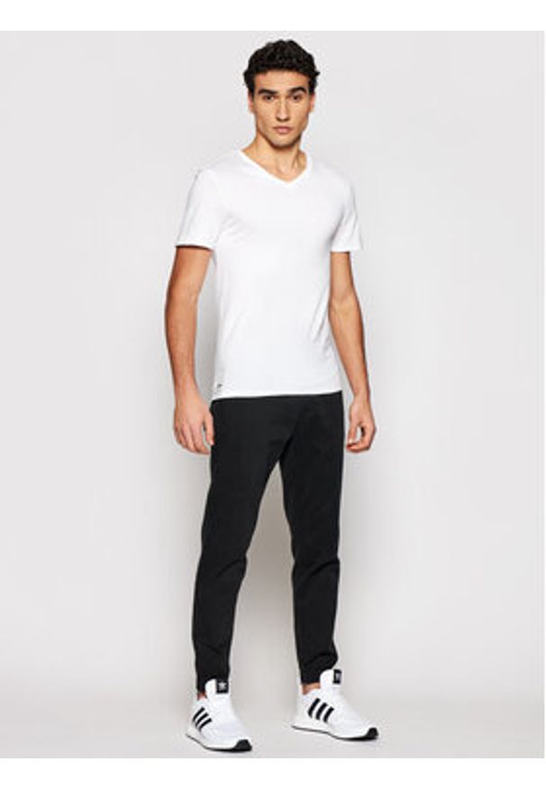 Lacoste Komplet 3 t-shirtów TH3374 Biały Slim Fit. Kolor: biały. Materiał: bawełna