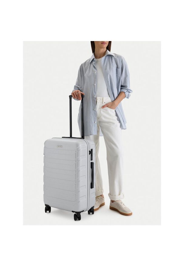 Gino Rossi - Walizka średnia GINO ROSSI. Kolor: srebrny