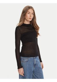Hugo - HUGO Sweter Slumy_B 50543045 Czarny Regular Fit. Kolor: czarny. Materiał: wiskoza