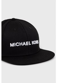 Michael Kors czapka CS2001C3CP kolor czarny z aplikacją. Kolor: czarny. Wzór: aplikacja #3
