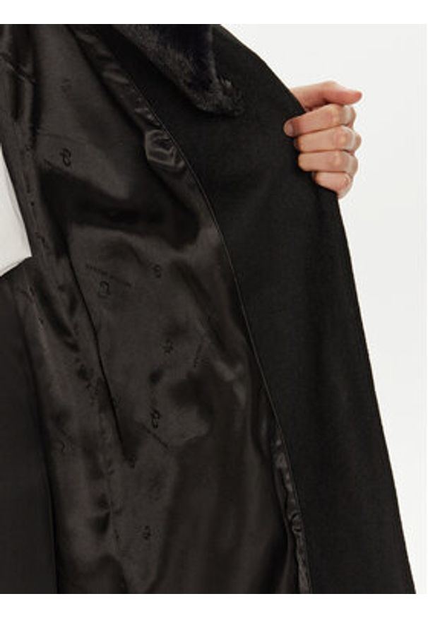 Bruuns Bazaar Płaszcz wełniany Furra BBW4109 Czarny Loose Fit. Kolor: czarny. Materiał: wełna, syntetyk