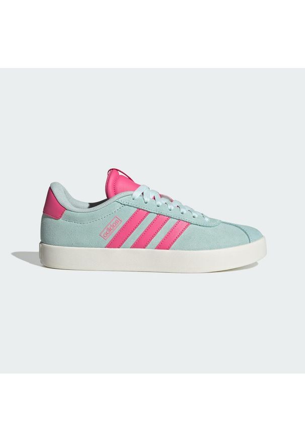 Adidas - Buty VL Court 3.0. Kolor: różowy. Materiał: skóra. Sport: turystyka piesza