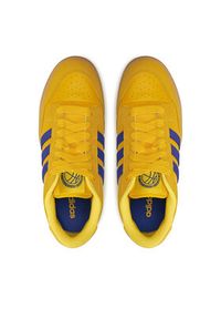 Adidas - adidas Sneakersy Rapid Court Low JR3156 Żółty. Kolor: żółty. Materiał: skóra, zamsz #4