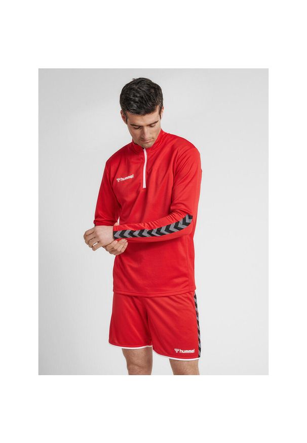 Hummel bluza sportowa na trening hml Authentic Half Zip Sweatshirt. Kolor: czerwony, wielokolorowy, różowy. Materiał: materiał. Sport: fitness
