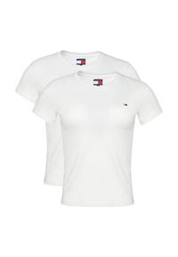 Tommy Jeans Komplet t-shirtów DW0DW21366 Biały Slim Fit. Kolor: biały. Materiał: bawełna #2