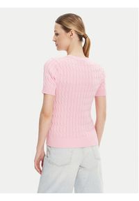 TOMMY HILFIGER - Tommy Hilfiger Sweter WW0WW38744 Różowy Regular Fit. Kolor: różowy. Materiał: bawełna #5