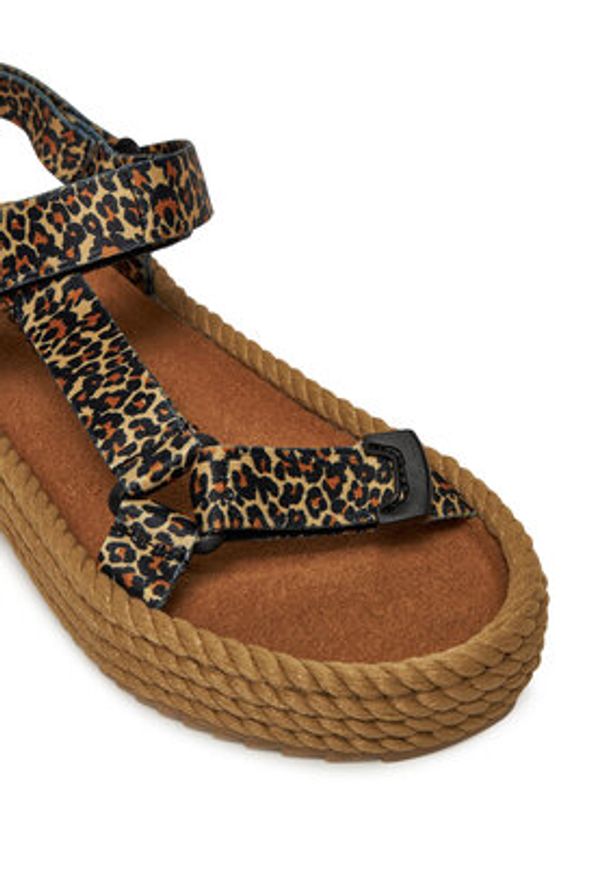 Bohonomad Sandały Miami Elastic MIA.12-LEO Brązowy. Kolor: brązowy. Materiał: skóra