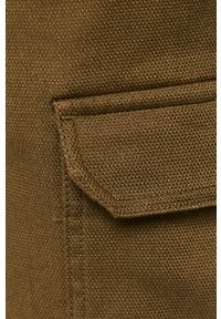 TOMMY HILFIGER - Tommy Hilfiger - Spodnie. Kolor: oliwkowy. Materiał: tkanina, bawełna, elastan. Wzór: gładki #3