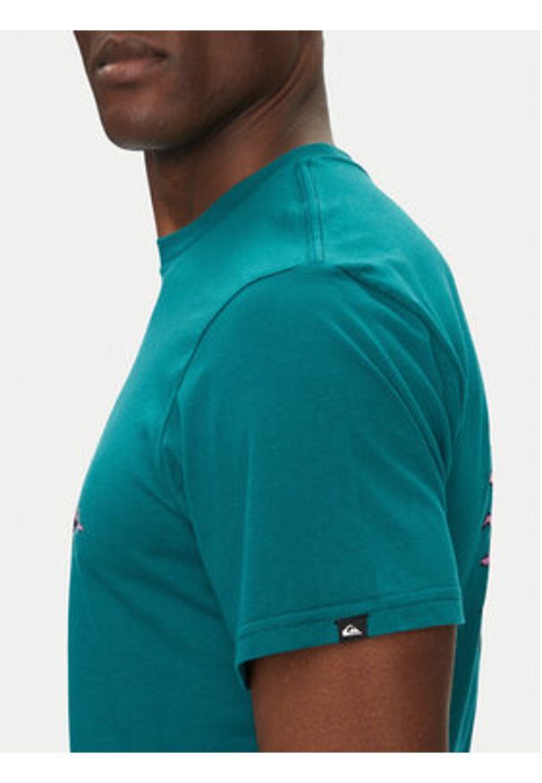 Quiksilver T-Shirt EQYZT08046 Zielony Regular Fit. Kolor: zielony. Materiał: bawełna