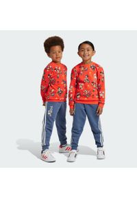 Adidas - Zestaw Disney Mickey Mouse. Okazja: na uczelnię. Kolor: czerwony, wielokolorowy. Materiał: dresówka. Wzór: motyw z bajki. Styl: sportowy
