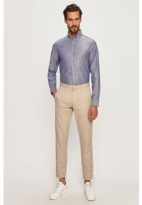 Tommy Hilfiger Tailored - Koszula. Typ kołnierza: button down. Kolor: niebieski. Materiał: tkanina, bawełna. Długość rękawa: długi rękaw. Długość: długie. Styl: elegancki #4