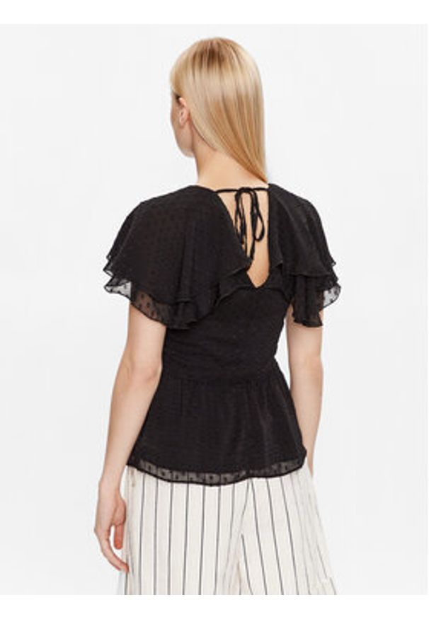 NAF NAF Bluzka Halbala XENC40 Czarny Regular Fit. Kolor: czarny. Materiał: syntetyk