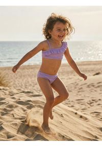 Sinsay - Dwuczęściowy strój kąpielowy z falbaną na jednym ramieniu - fioletowy. Kolor: fioletowy #1