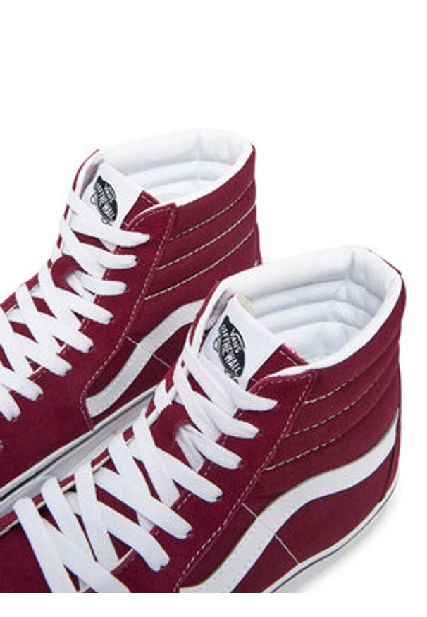 Vans Tenisówki SK8-Hi VN000D32ZCF1 Bordowy. Kolor: czerwony. Materiał: zamsz, skóra