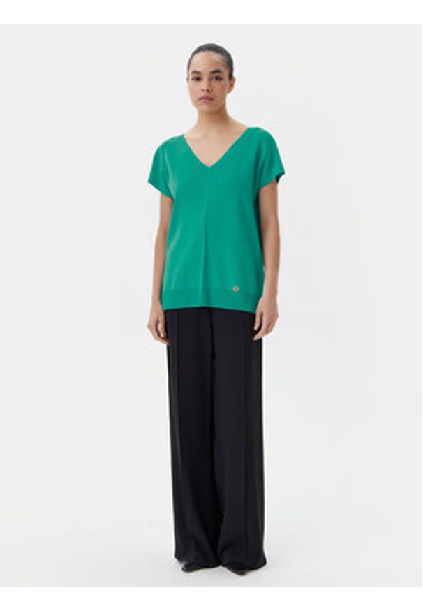 Luisa Spagnoli Sweter Caracalla 58686 Zielony Regular Fit. Kolor: zielony. Materiał: syntetyk