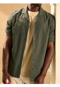 Sinsay - Bawełniana koszula - zielony. Kolor: zielony. Materiał: bawełna