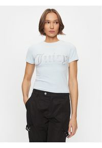 Juicy Couture T-Shirt Taylor JCWC221002 Niebieski Regular Fit. Kolor: niebieski. Materiał: syntetyk