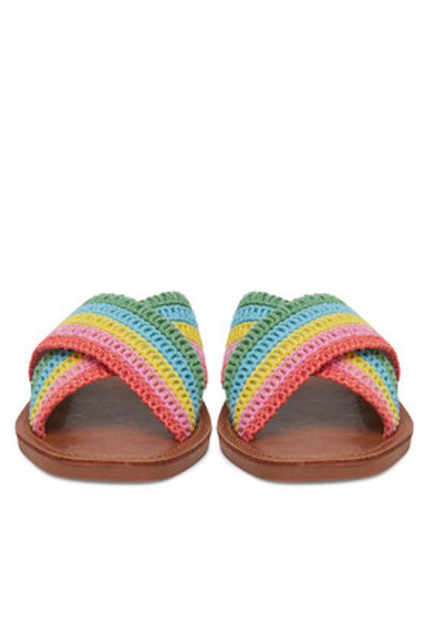 DeeZee Klapki E4736-1 Kolorowy. Materiał: materiał. Wzór: kolorowy