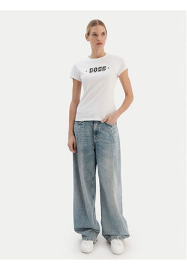 BOSS T-Shirt Endora 50545287 Biały Regular Fit. Kolor: biały. Materiał: bawełna