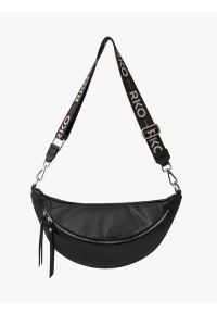 Ryłko - Pojemna nerka-crossbody. Kolor: czarny. Materiał: skórzane. Styl: street #6