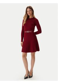 Guess Sukienka dzianinowa W5BK68 Z2YJ2 Czerwony Slim Fit. Kolor: czerwony. Materiał: syntetyk #3