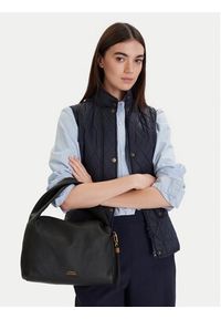 TOMMY HILFIGER - Tommy Hilfiger Torebka City Leather Shoulder Bag AW0AW18152 Czarny. Kolor: czarny. Materiał: skórzane #6