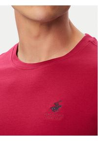 Beverly Hills Polo Club T-Shirt P-SS26M-TS41740 Bordowy Regular Fit. Typ kołnierza: polo. Kolor: czerwony. Materiał: bawełna #2