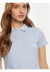 Guess Polo W5RP47 KARS2 Niebieski Regular Fit. Typ kołnierza: polo. Kolor: niebieski. Materiał: syntetyk #4