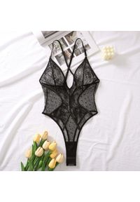 Intica - Koronkowe body na romantyczne wieczory Gretl. Kolor: czarny. Materiał: koronka. Wzór: koronka #1
