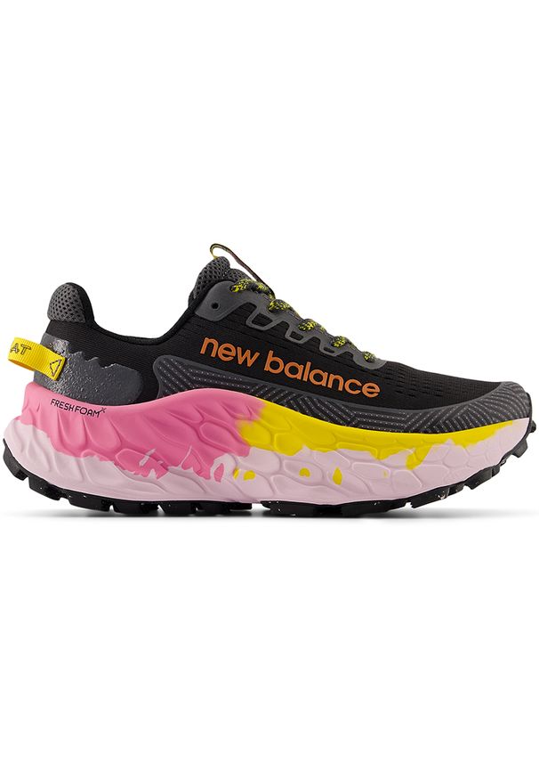 Buty damskie New Balance Fresh Foam X More Trail v3 WTMORAK3 – czarne. Kolor: czarny. Materiał: guma, syntetyk, materiał. Szerokość cholewki: normalna. Sport: bieganie, fitness