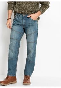 bonprix - Dżinsy Regular Fit Straight ze stabilnego denimu. Kolor: niebieski. Styl: klasyczny