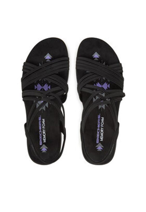 skechers - Skechers Sandały Reggae Slim-Sunnyside 163185/BBK Czarny. Kolor: czarny. Materiał: materiał