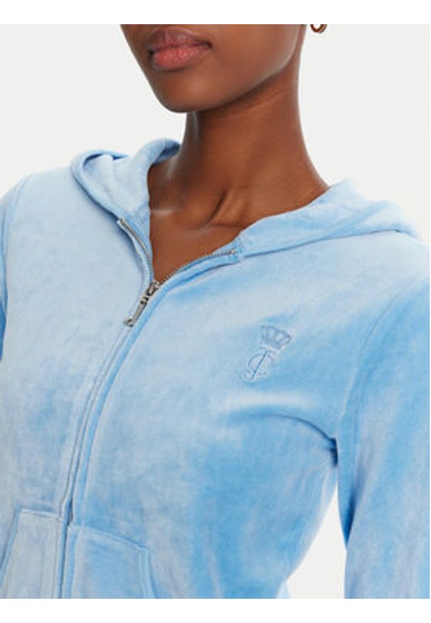 Juicy Couture Bluza Robyn JCSEBJ007 Niebieski Slim Fit. Kolor: niebieski. Materiał: bawełna