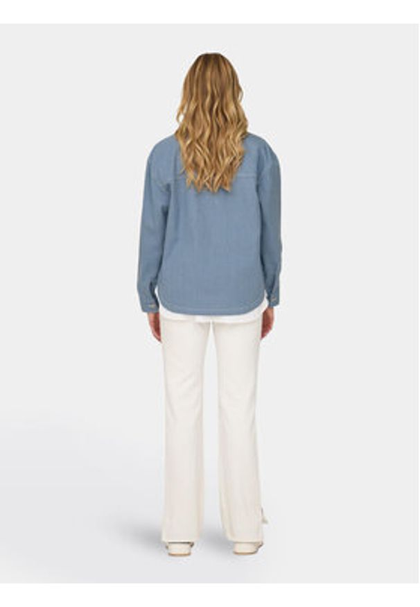 only - ONLY Koszula Merle 15312897 Niebieski Loose Fit. Kolor: niebieski. Materiał: bawełna, syntetyk
