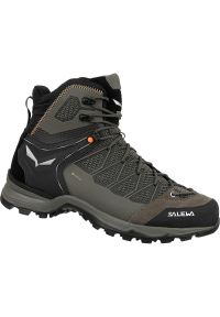 Buty trekkingowe męskie Salewa Mtn Trainer Lite Mid Gtx. Wysokość cholewki: za kostkę. Kolor: wielokolorowy, szary. Materiał: materiał, syntetyk. Szerokość cholewki: normalna