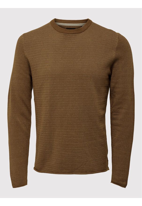 Only & Sons Sweter Niguel 22019544 Brązowy Regular Fit. Kolor: brązowy. Materiał: bawełna