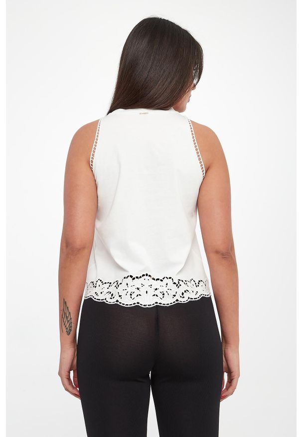 Twinset Milano - Top damski ażurowy TWINSET. Wzór: ażurowy